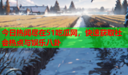 今日热闻尽在51吃瓜网，快速获取社会热点与娱乐八卦