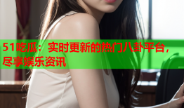 51吃瓜：实时更新的热门八卦平台，尽享娱乐资讯