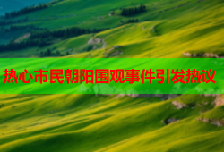 热心市民朝阳围观事件引发热议