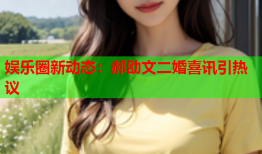 娱乐圈新动态：郝劭文二婚喜讯引热议