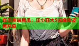娱乐圈最新瓜：汪小菲大S离婚风波再升级