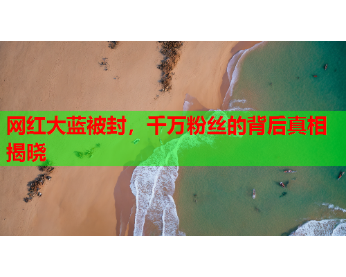 网红大蓝被封，千万粉丝的背后真相揭晓