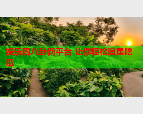 娱乐圈八卦新平台 让你轻松追星吃瓜
